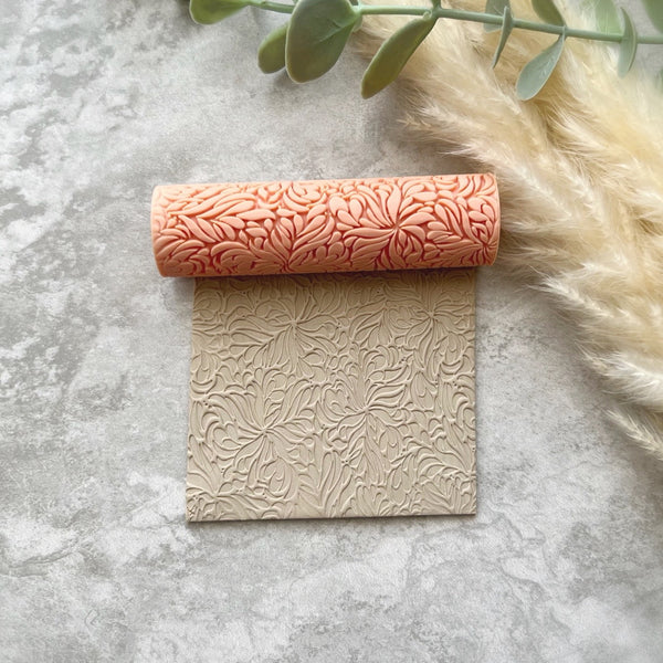 Floral Mandala Style Print Texture Roller | Polymer Clay Roller | Clay  Roller