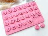 SMALL LETTERS - Alphabet Cookie  Stamp •  Alphabet Fondant  Stamp  • Polymer Clay Stamp   • Letter Embossing  Stamp • CS-a