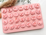 CAPITAL LETTERS Alphabet  Polymer Clay Stamp •  Capital Letter Clay Stamps  •  Clay Letter Embossing  Stamp • CS-A