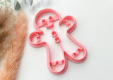 Christmas Gingerbread Trinket Dish Cutter | Trinket Dish Clay Cutter | Coaster Polymer Clay Cutter