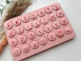 SMALL LETTERS - Alphabet  Polymer Clay Stamp •  Small Letter Clay Stamps  •  Clay Letter Embossing  Stamp • CS-A