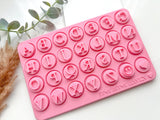 CAPITAL LETTERS - Alphabet Cookie  Stamp •  Alphabet Fondant  Stamp  • Polymer Clay Stamp   • Letter Embossing  Stamp • CS-a