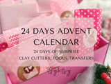 Clay Cutters and Tools Advent Calendar | Christmas Advent Calendar for Clay | Clay Tools | Clay Cutters | 24 Days Clay Advent Calendar