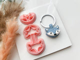 Keyring Polymer Clay Cutter |  Fox Shape Clay Cutters | Keychains Clay Cutter