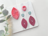 HIGH DIFFICULTY: Almond Ribbed Shaped Hallow Polymer Clay Cutter • Fondant Cutter • Cookie Cutter