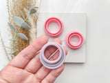 Circle Outline Slim Cutter Set (2pc set) | Circle Shape Set Polymer Clay Cutters (Copy)