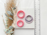 Circle Outline Slim Cutter Set (2pc set) | Circle Shape Set Polymer Clay Cutters (Copy)