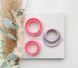 Circle Outline Slim Cutter Set (2pc set) | Circle Shape Set Polymer Clay Cutters (Copy)