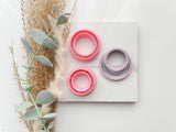 Circle Outline Slim Cutter Set (2pc set) | Circle Shape Set Polymer Clay Cutters (Copy)