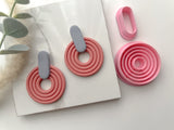 HIGH DIFFICULTY: Circle Ribbed Shaped Hallow Polymer Clay Cutter • Fondant Cutter • Cookie Cutter