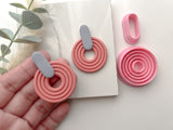 HIGH DIFFICULTY: Circle Ribbed Shaped Hallow Polymer Clay Cutter • Fondant Cutter • Cookie Cutter