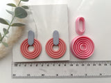 HIGH DIFFICULTY: Circle Ribbed Shaped Hallow Polymer Clay Cutter • Fondant Cutter • Cookie Cutter