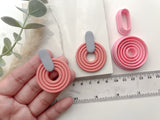 HIGH DIFFICULTY: Circle Ribbed Shaped Hallow Polymer Clay Cutter • Fondant Cutter • Cookie Cutter