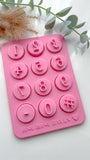 Numbers  Cookie  Stamp  • Polymer Clay Stamp •  Numbers Fondant Clay Stamps  •  Clay Numbers  Embossing  Stamp • CS-A