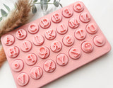 CAPITAL LETTERS Alphabet  Polymer Clay Stamp •  Capital Letter Clay Stamps  •  Clay Letter Embossing  Stamp • CS-A