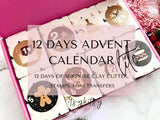 Clay Cutters and Tools Advent Calendar | Christmas Advent Calendar for Clay | Clay Tools | Clay Cutters | 12 Days Clay Advent Calendar