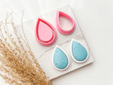 Drop Bezel Cutter Set (2pc set) | Drop Dome Setting Shape Set Polymer Clay Cutters