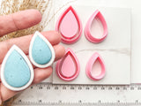 Drop Bezel Cutter Set (2pc set) | Drop Dome Setting Shape Set Polymer Clay Cutters