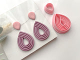 HIGH DIFFICULTY: Drop Ribbed Shaped Hallow Polymer Clay Cutter • Fondant Cutter • Cookie Cutter