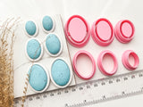 Oval Bezel Cutter Set (2pc set) | Oval Setting Shape Set Polymer Clay Cutters