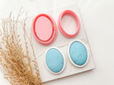 Oval Bezel Cutter Set (2pc set) | Oval Setting Shape Set Polymer Clay Cutters