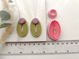 HIGH DIFFICULTY: Oval Ribbed Shaped Hallow Polymer Clay Cutter • Fondant Cutter • Cookie Cutter