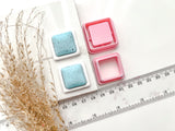 Square Bezel Cutter Set (2pc set) | Square Setting Shape Set Polymer Clay Cutters