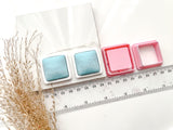 Square Bezel Cutter Set (2pc set) | Square Setting Shape Set Polymer Clay Cutters