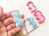 Wiggle Bezel Cutter Set (2pc set) | Wiggle Setting Shape Set Polymer Clay Cutters