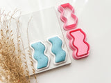 Wiggle Bezel Cutter Set (2pc set) | Wiggle Setting Shape Set Polymer Clay Cutters