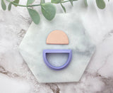 Half Moon | Half Circle Shaped Polymer Clay Cutter | Fondant Cutter | Cookie Cutter