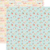 Echo Park Girl Cousins Lovely Floral 12x12 Scrapbook Paper Sheet