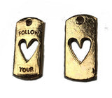 5 pcs Follow-Your-Heart Charm - choose your color