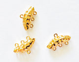 1pc, 11x17mm 14k Gold plated connector for earrings or bracelets