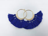 2pc, 5cm, Cotton Tassels In Light Round Copper Loop / Ring II