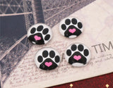 10pcs, 12mm Cabochons, in paw print