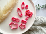 Summer Themed Cutters • Beach Swimsuit Coconut Tree Shapes Polymer Clay Cutter • Fondant Cutter • Cookie Cutter • CS1002