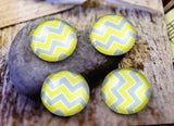 10pcs, 12mm Cabochons, in chevron print