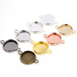 4pcs, 12mm Inner Setting, Lead Free and Nickel Free Iron Material links Cabochon - Choose your colour