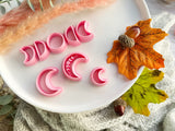 Crescent Moon Shape Mystical Boho Collection Polymer Clay Cutter • Fondant Cutter • Cookie Cutter